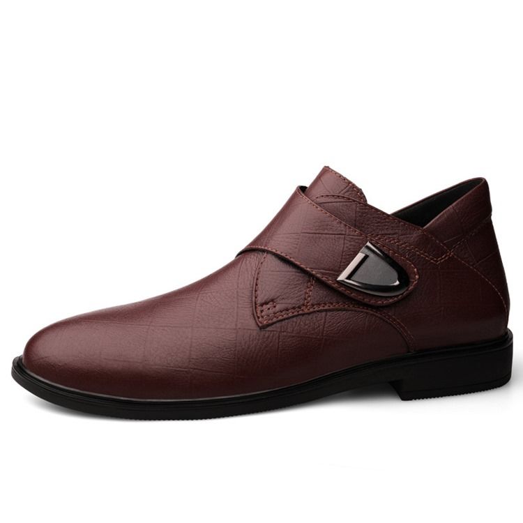 Low-cut Upper Plain Round Toe Herren Lederschuhe