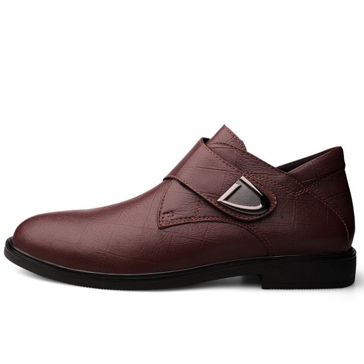 Low-cut Upper Plain Round Toe Herren Lederschuhe