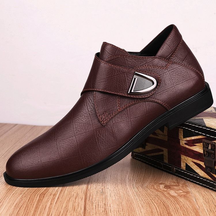 Low-cut Upper Plain Round Toe Herren Lederschuhe