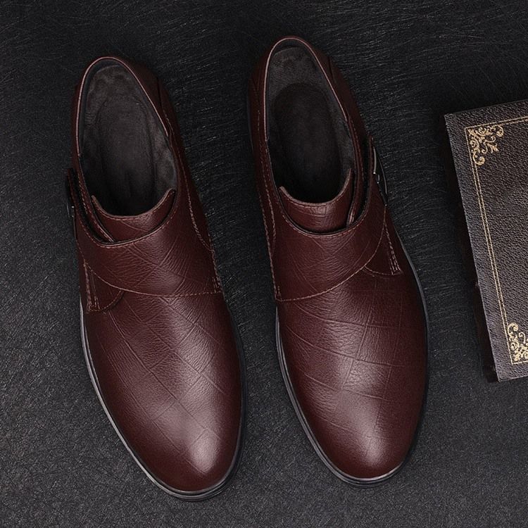 Low-cut Upper Plain Round Toe Herren Lederschuhe