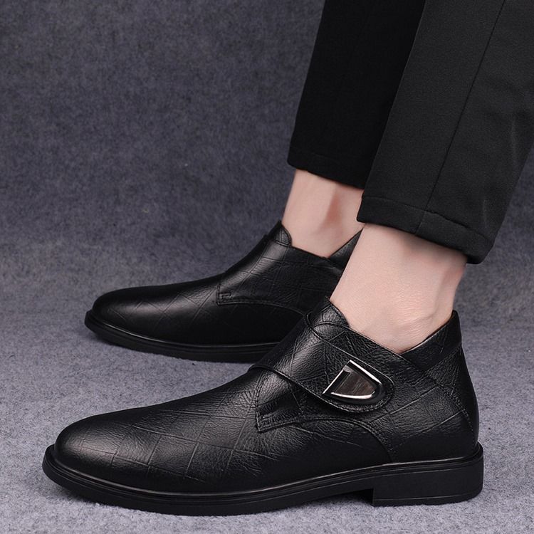 Low-cut Upper Plain Round Toe Herren Lederschuhe