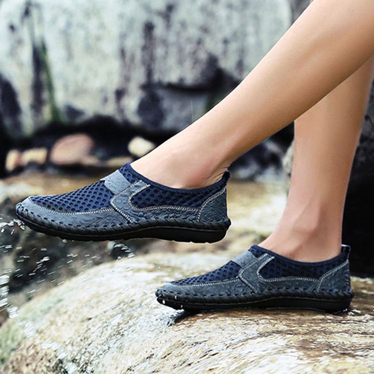 Mesh Hollow Slip-on Herrenschuhe