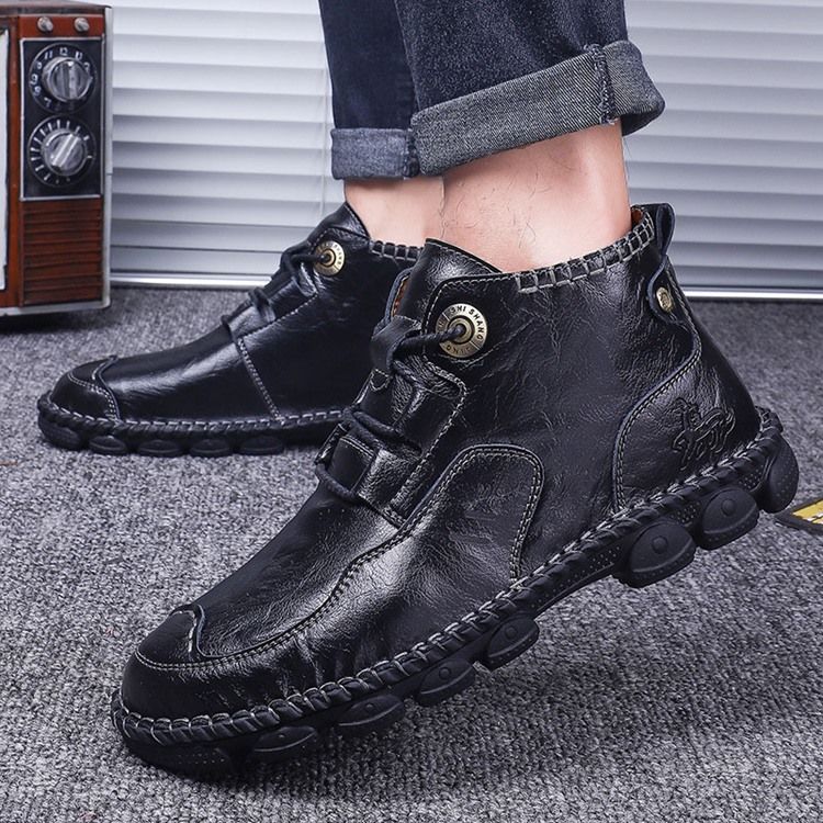 Pu-schnürschuhe Für Herren