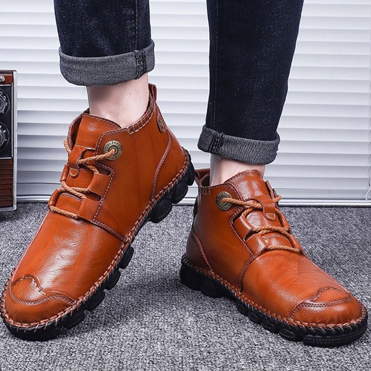 Pu-schnürschuhe Für Herren