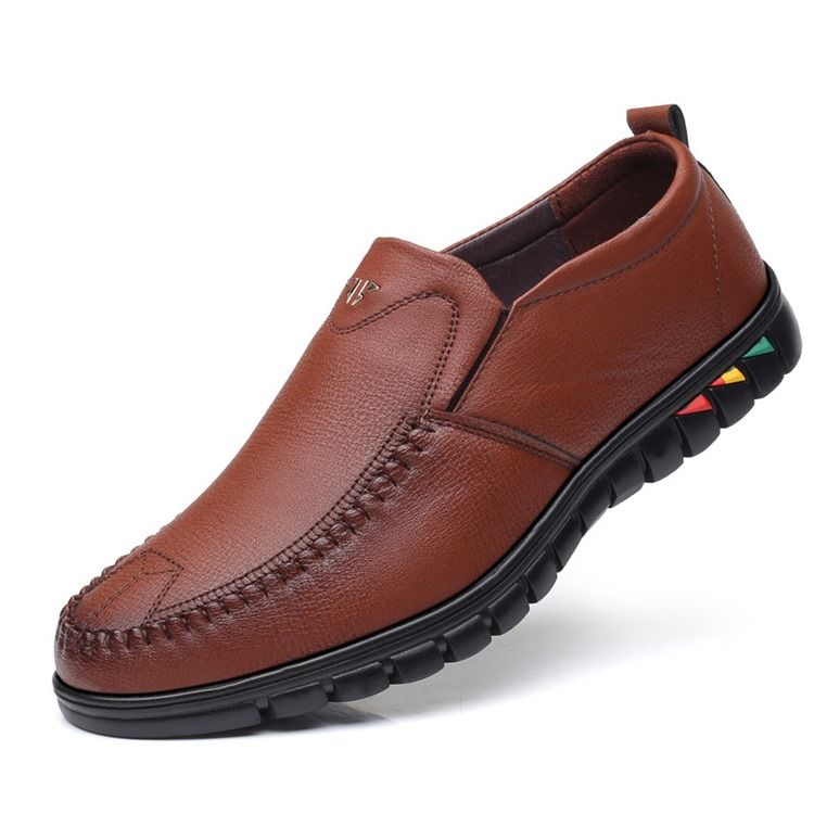 Pu Slip-on Round Toe Herren Bequeme Schuhe