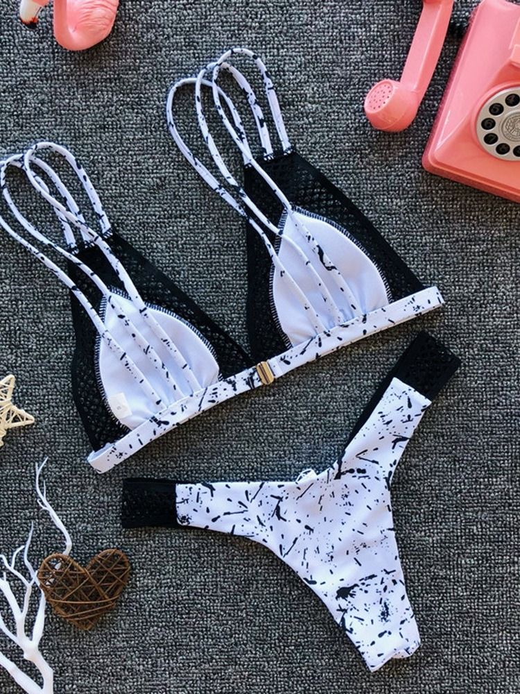 Damen-bikini-set In Farbblock-optik