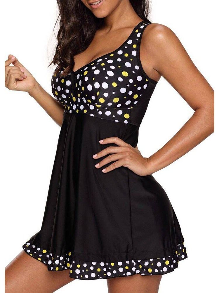 Damen Tankini Set Polka Dots Sexy Bademode