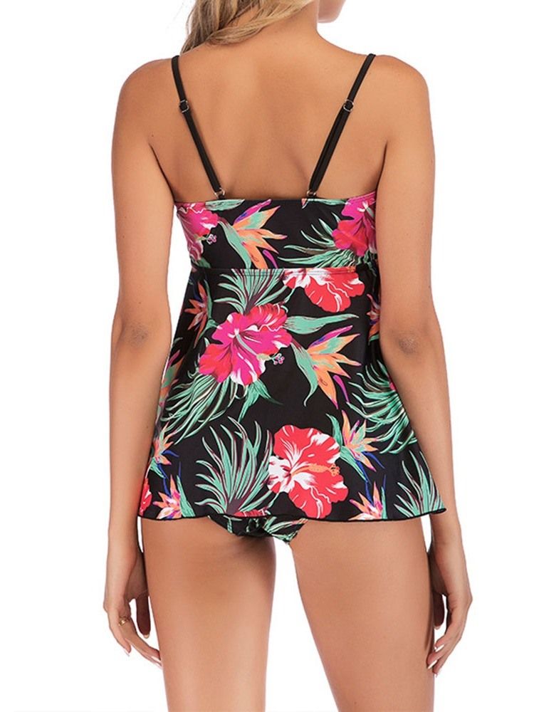 Damen Tankini Set Sexy Blumen Bademode