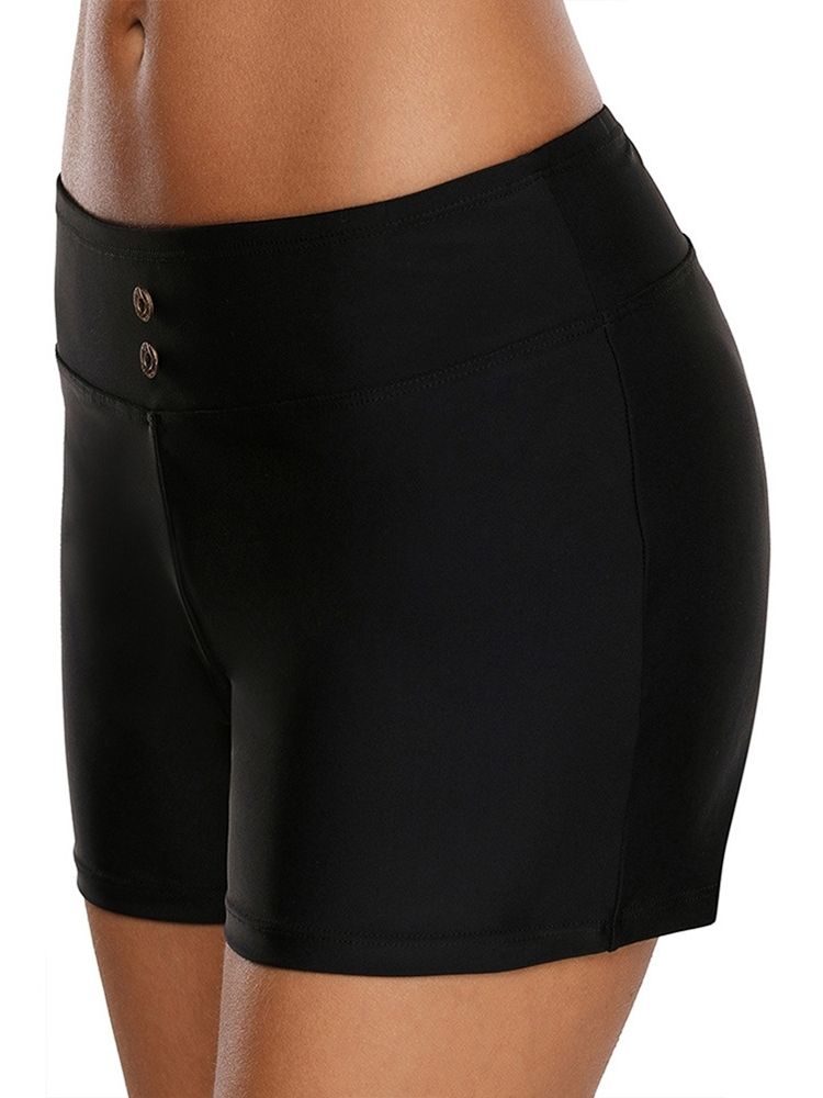 Einfache Boardshorts Für Damen Mit Knöpfen