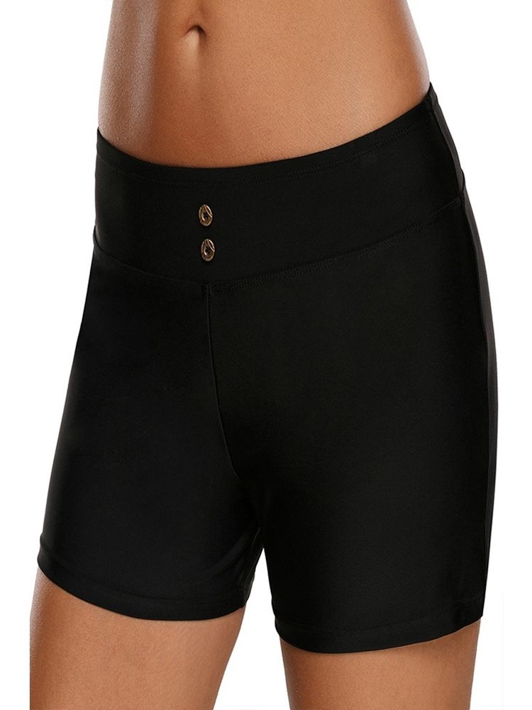 Einfache Boardshorts Für Damen Mit Knöpfen