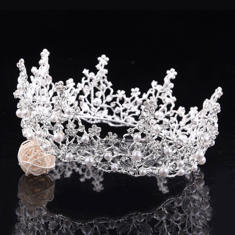 Damen Hochzeit Perlen Tiara Haarschmuck