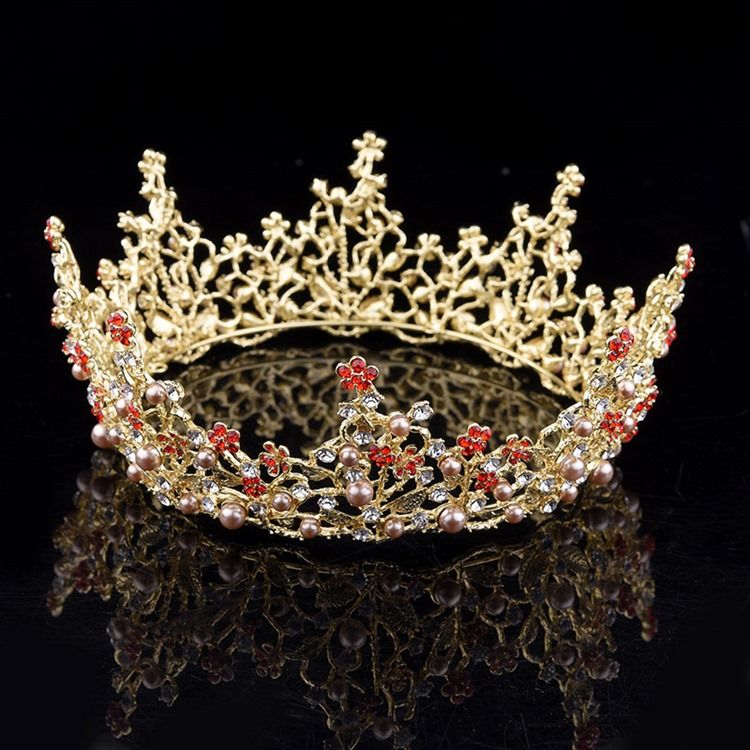 Damen Hochzeit Perlen Tiara Haarschmuck