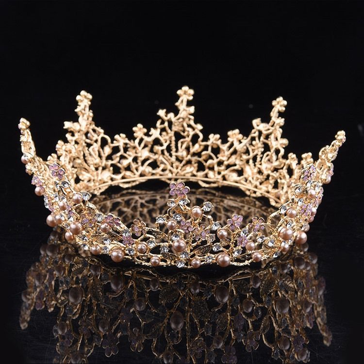 Damen Hochzeit Perlen Tiara Haarschmuck