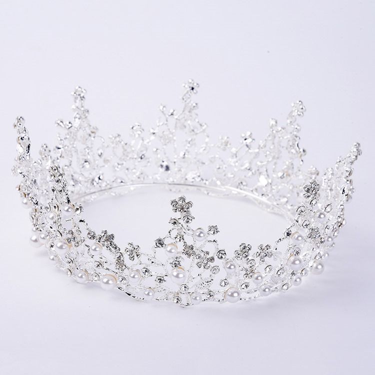 Damen Hochzeit Perlen Tiara Haarschmuck