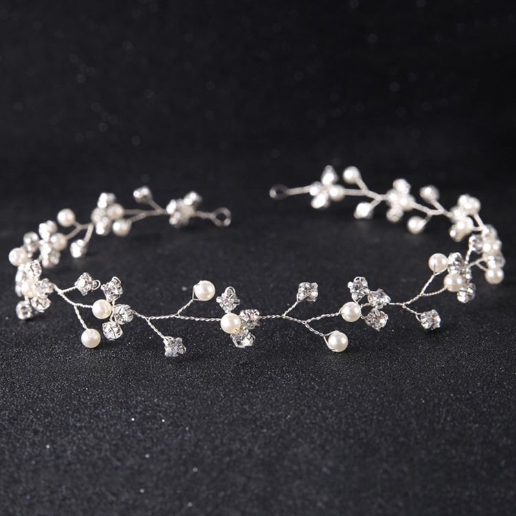 Funkelnde Imitation Perlen Strass Damen Haarschmuck