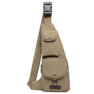 Europäische Patchwork Canvas Sling Bags S