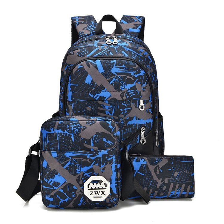 Herren Rucksack Mit Modischem Camouflage-muster Aus Canvas