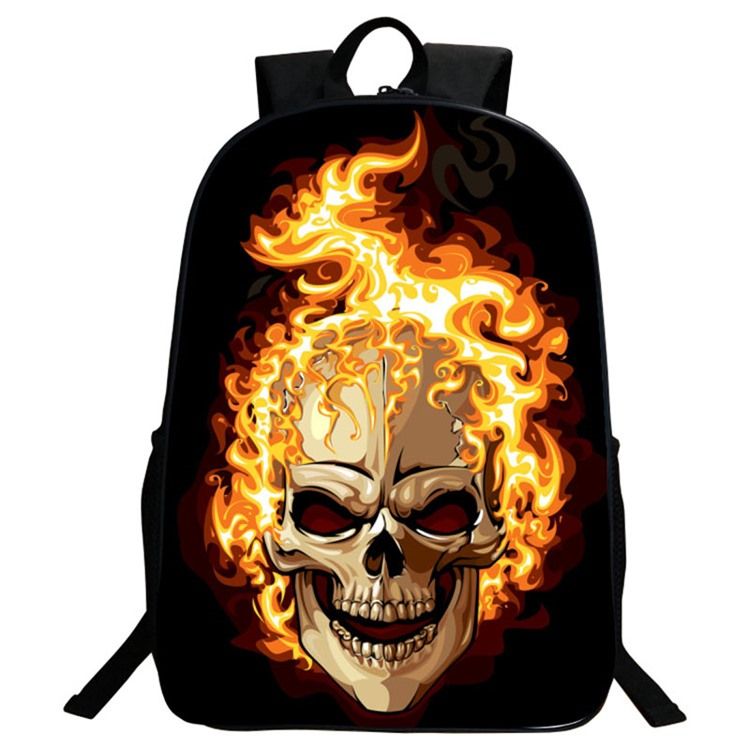 Herrenrucksack Im Koreanischen Stil Mit Totenkopfdruck