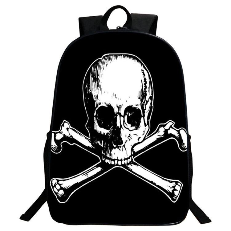 Herrenrucksack Im Koreanischen Stil Mit Totenkopfdruck