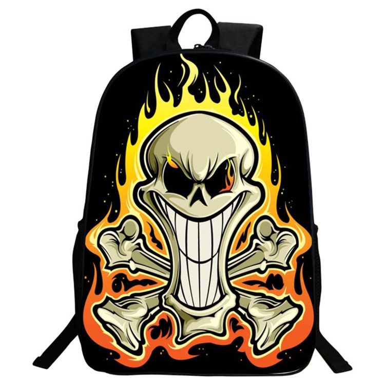 Herrenrucksack Im Koreanischen Stil Mit Totenkopfdruck