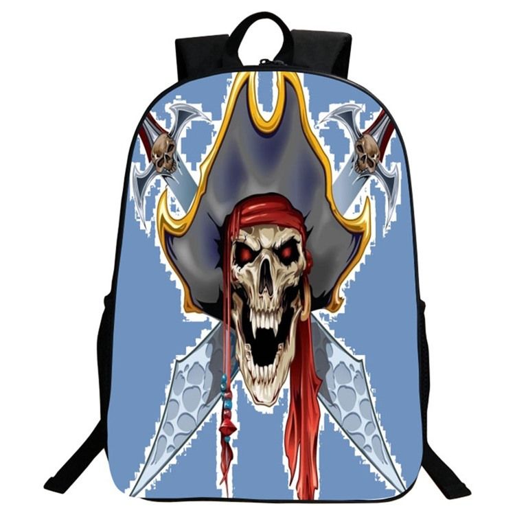 Herrenrucksack Im Koreanischen Stil Mit Totenkopfdruck