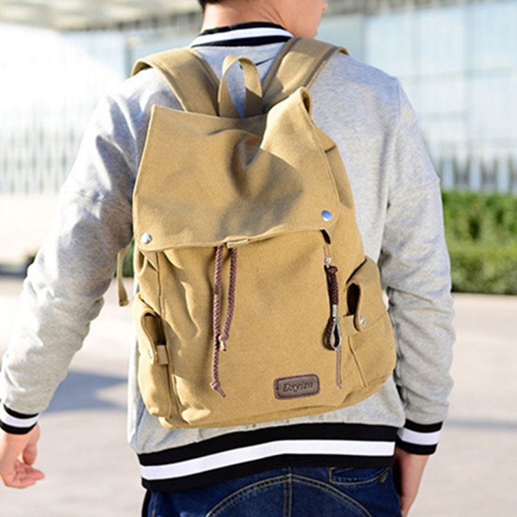 Leichter Canvas Rucksack Für Herren Im Koreanischen Stil