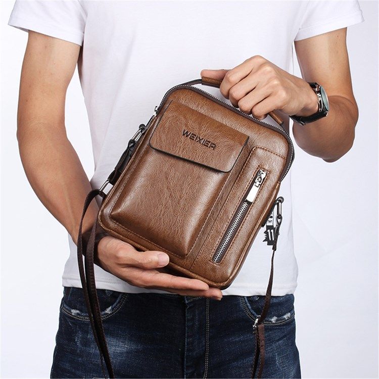 Plain European Pu Square Crossbody Bags