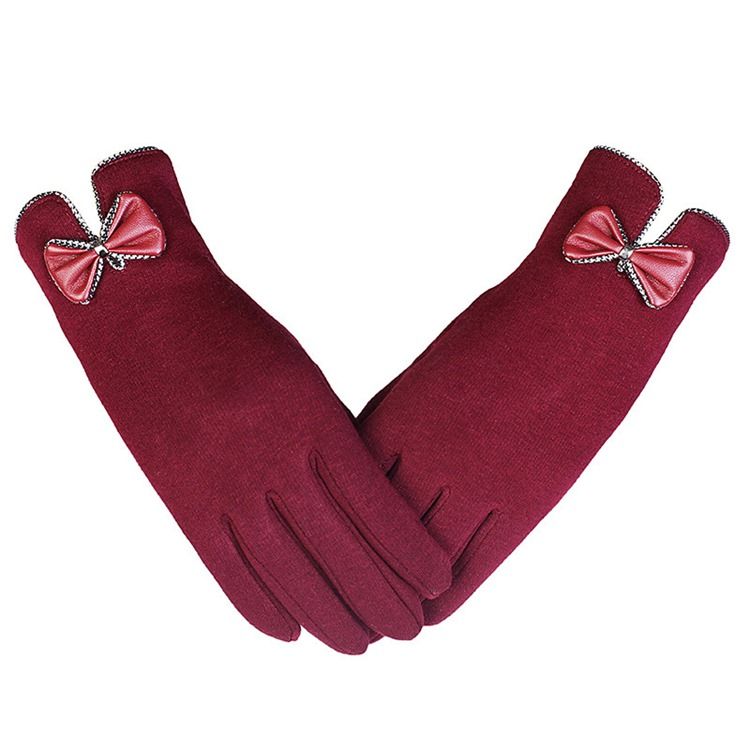 Damen Casual Bowknot Winterhandschuhe