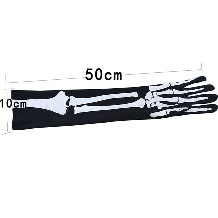 Damen Cosplay Totenkopf Halloween Handschuhe