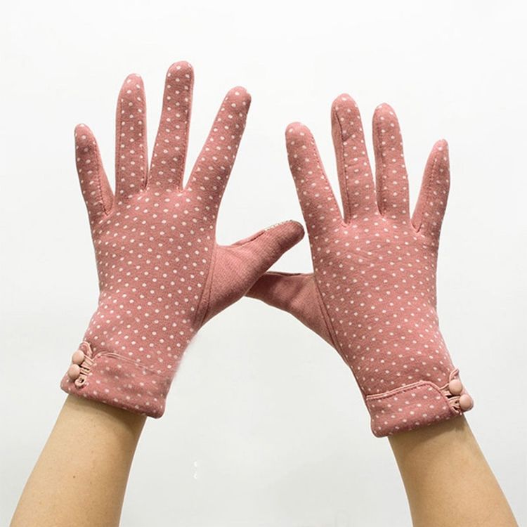 Damen-damen-damen-handschuhe Zum Warmhalten Mit Punkten