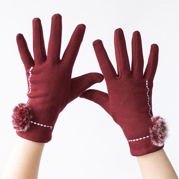 Damen-damen-damen-handschuhe Zum Warmhalten Mit Punkten