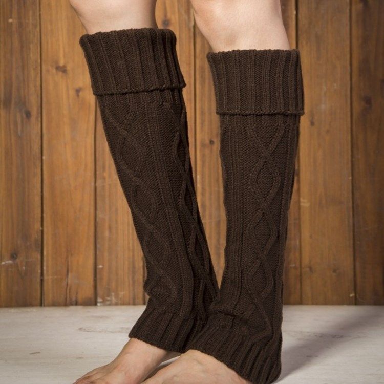 Damen Kniewärmer Stiefel Socken