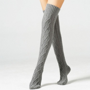 Damen Overknees Warme Stiefelsocken