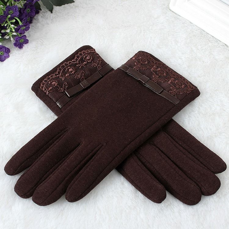 Damen-spitze Warme Winterhandschuhe