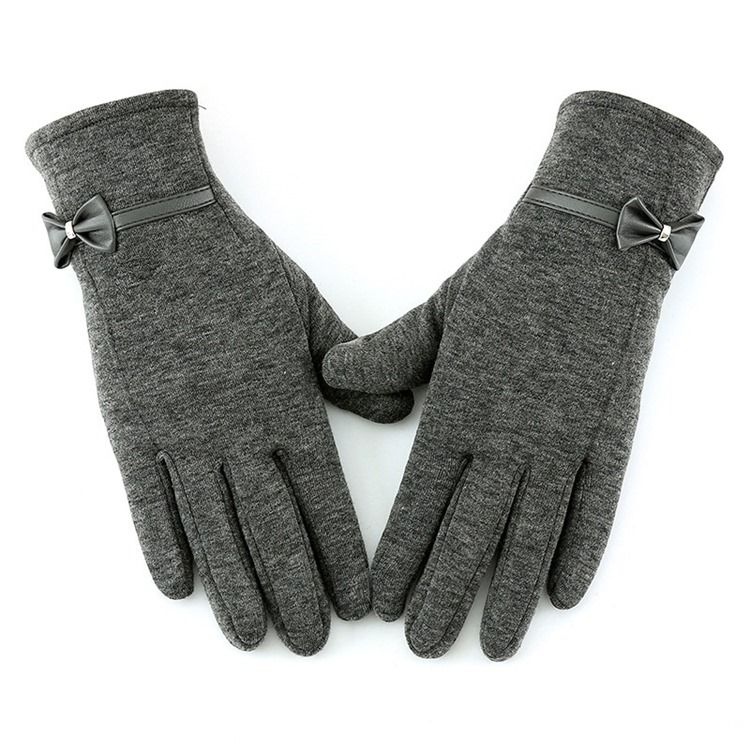 Einfache Bowknot-winterhandschuhe Für Damen