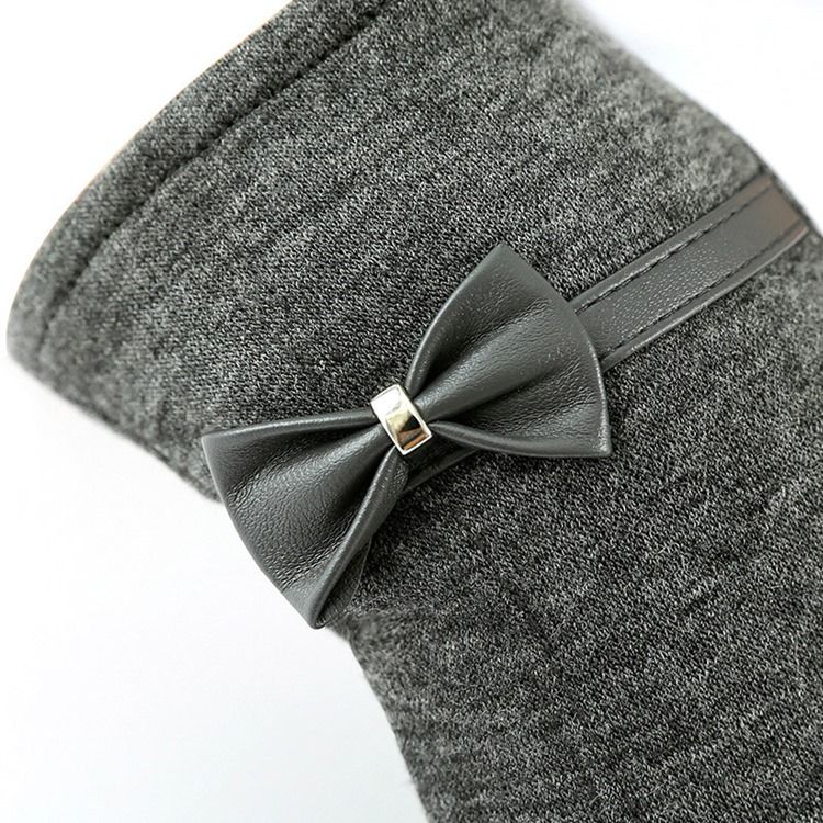 Einfache Bowknot-winterhandschuhe Für Damen