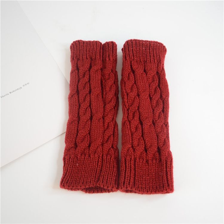 Pure Color Knit Twist Damenhandschuhe