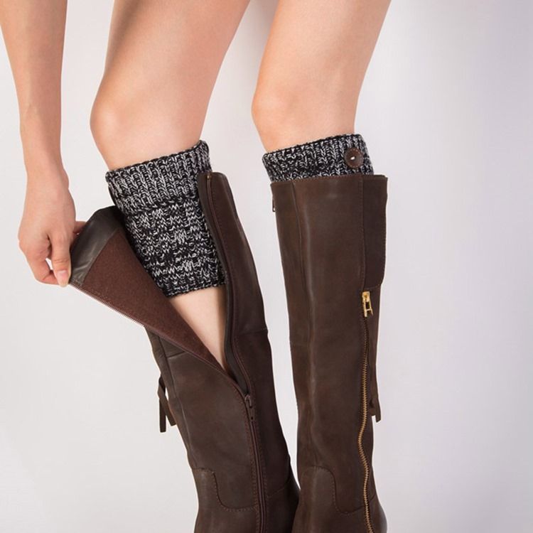 Strick Damen Motley Boots Cuff Fastener Socks