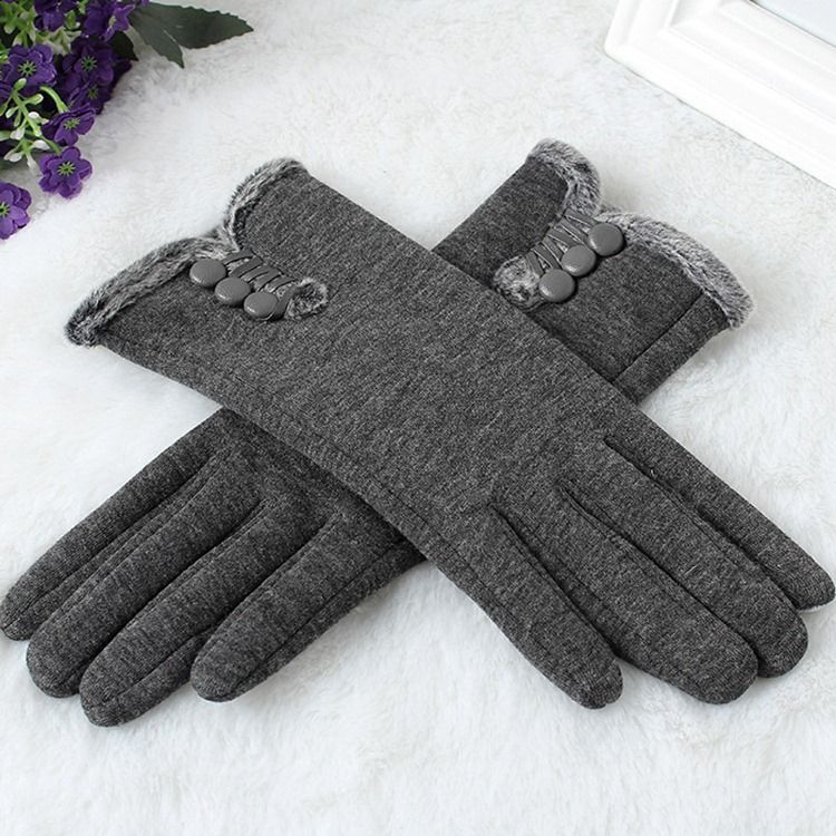 Warme Schlichte Winterhandschuhe Für Damen