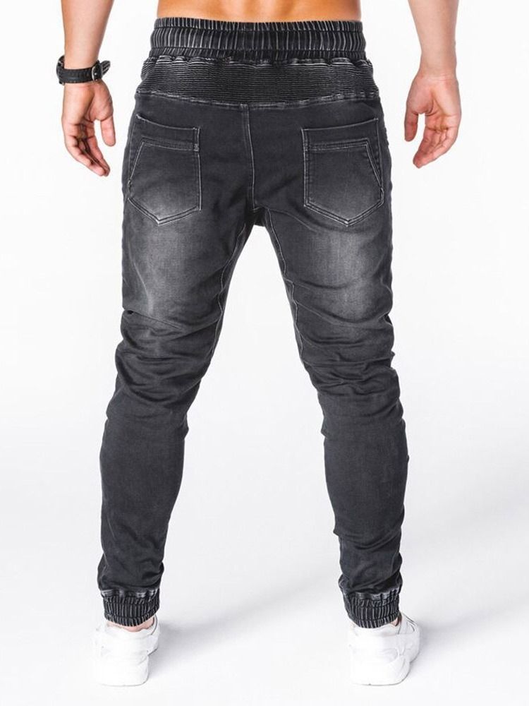 Bleistifthose Getragen Mid Waist Hip Hop Herren Jeans