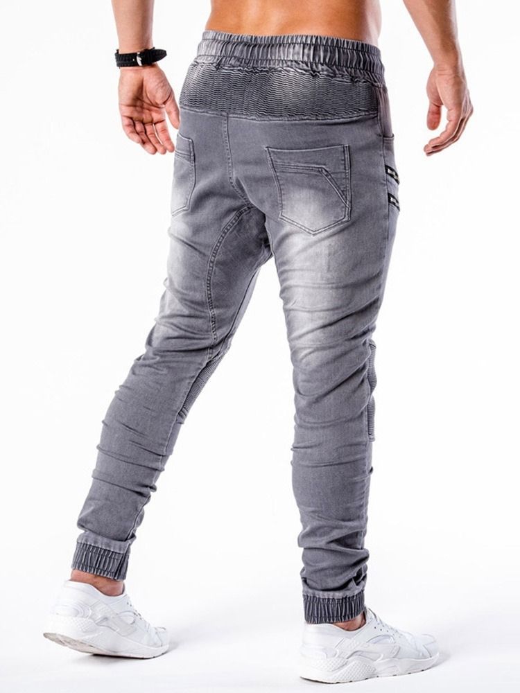 Bleistifthose Getragen Mid Waist Hip Hop Herren Jeans