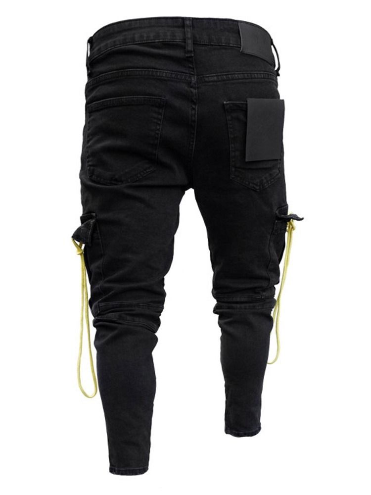 Bleistifthose Loch Europäische Herren Jeans