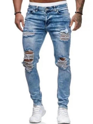 Bleistifthose Loch European Zipper Herren Jeans