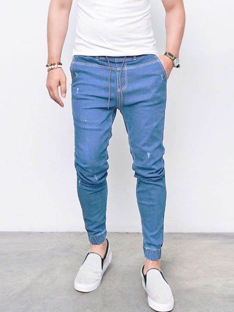 Bleistifthose Mit Schlichter Tasche Herren Freizeitjeans