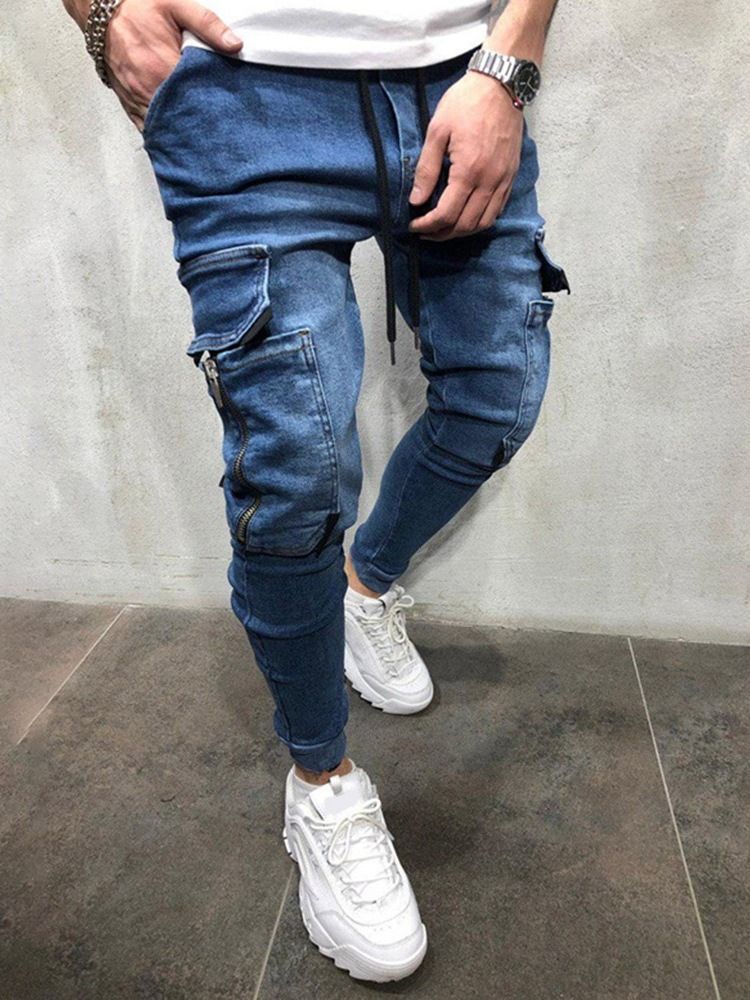 Bleistifthose Mit Schlichter Tasche Zum Schnüren Herrenjeans