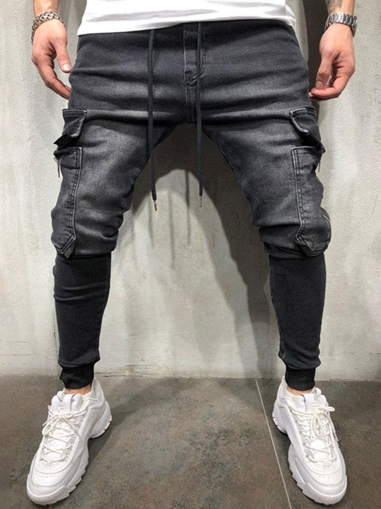 Bleistifthose Mit Schlichter Tasche Zum Schnüren Herrenjeans