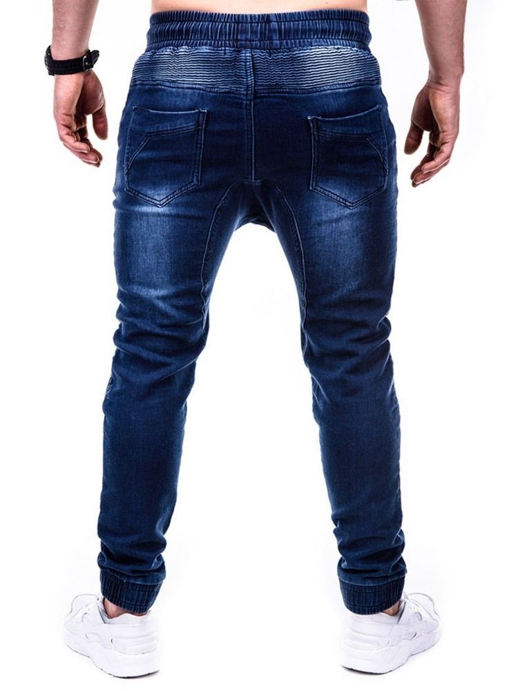 Bleistifthose Reißverschluss Lässige Herren Jeans Mit Mittlerer Taille