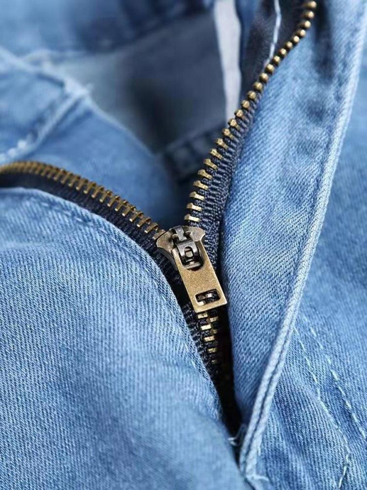 Einfache Bleistifthose Mit Mittlerer Taille Europäische Herrenjeans