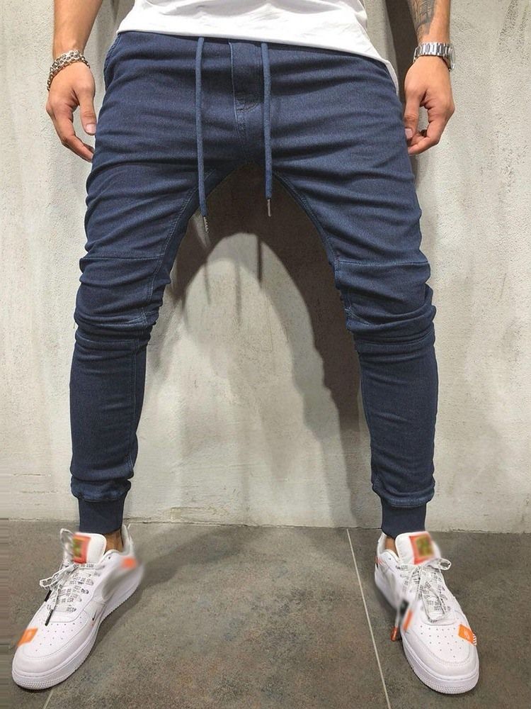 Einfache Lässige Bleistiftjeans Für Herren