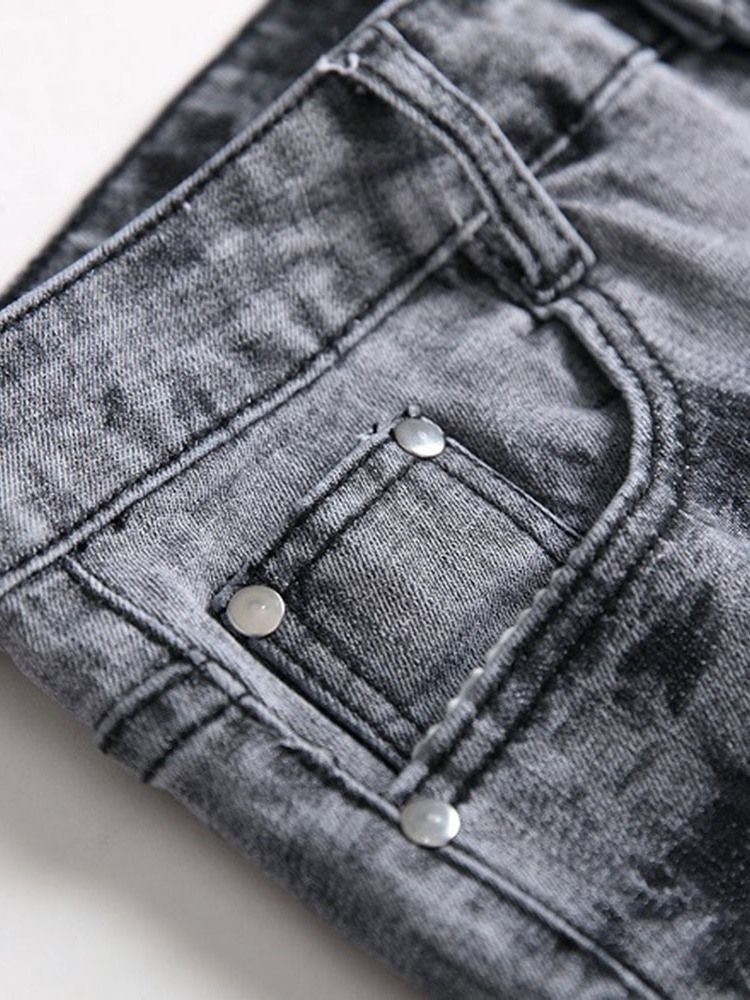 Europäische Herrenjeans Mit Mittlerer Taille